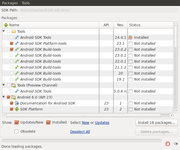 Android SDK Manager